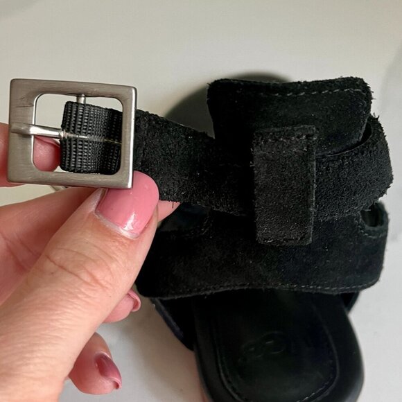 UGG Lecia Black Leather and Suede Ankle Wrap Sandal Size 9 NWOT - Picture 12 of 16